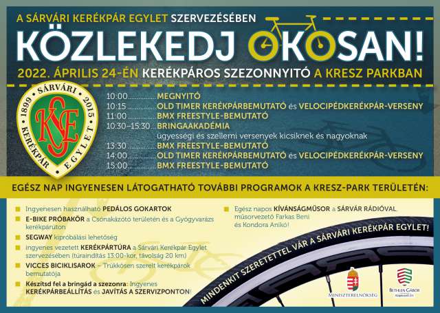 Közlekedj okosan! - Kerékpáros szezonnyitó a KRESZ-parkban