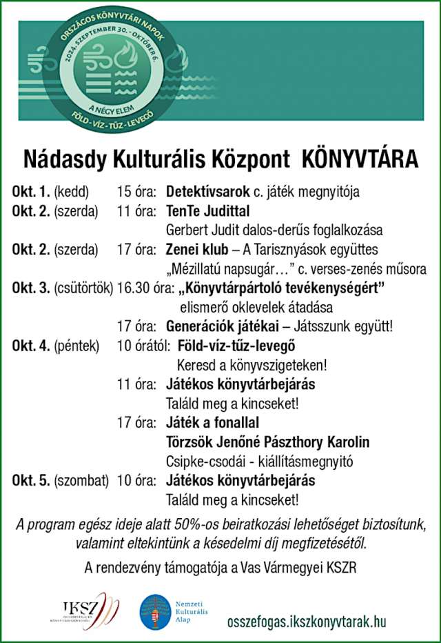 Országos Könyvtári Napok - Sárvár