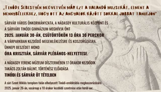 Tinódi ünnepség a sárvári várparkban