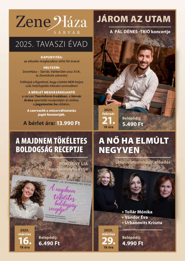 3+1 előadást kínál a Zene Háza tavaszi bérlete