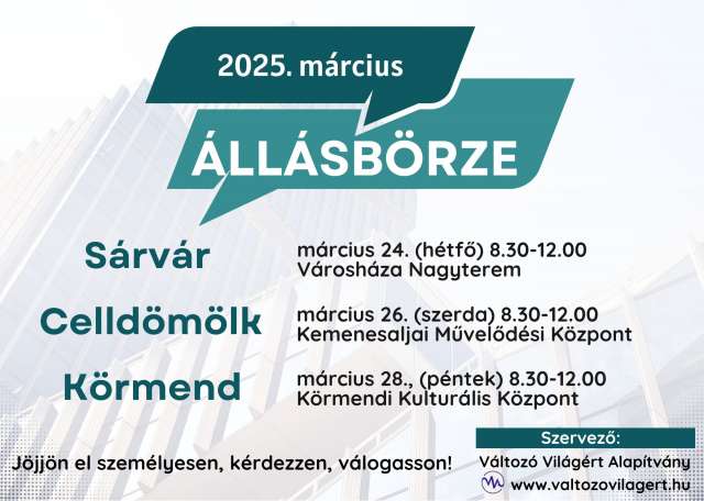 Állásbörze Sárváron - helybe jön a munkáltató