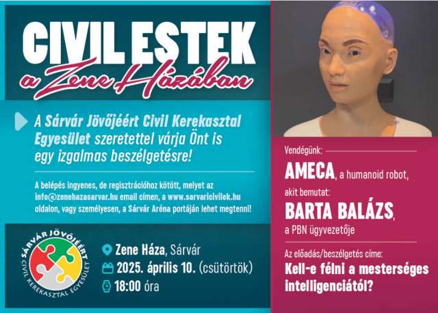 Egy humanoid robottal folytatódik a Civil estek Sárváron