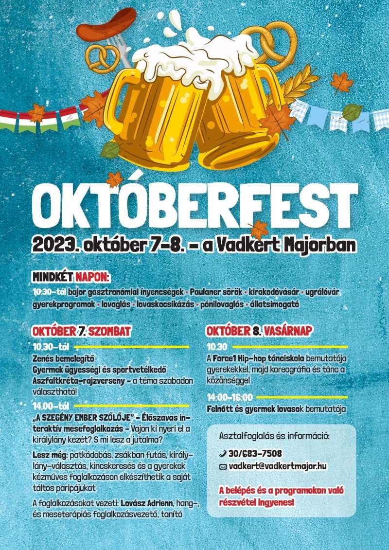 Októberfest a Vadkert Majorban