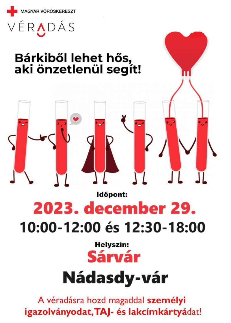 December 29-i városi véradás plakátja