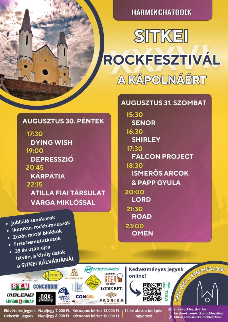 XXXVI. Sitkei Rockfesztivál plakát